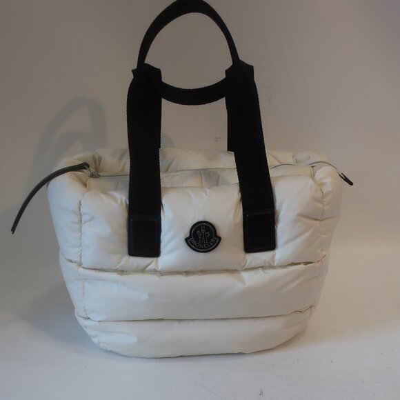 Women Moncler Caradoc White Padded Nylon Tote Bag - Picture 4 of 12